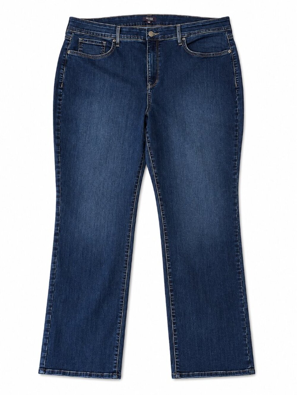 NYDJ Classic Straight-Leg "Fit is Everything" Jeans in Dark Blue - 20